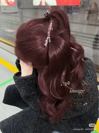 カラー girlな暖色ヘア 🪽🫧ハルナ🎀のヘアスタイル