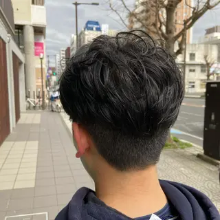 ショート メンズ 💜推しインナー カラー/菊池柊真💜のヘアスタイル