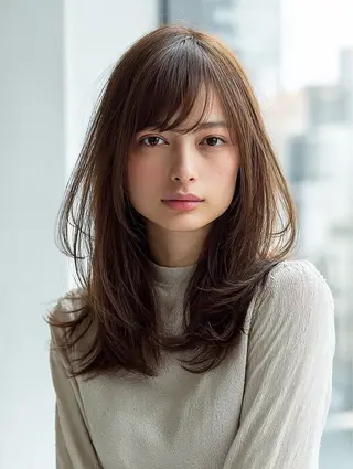 ロング 絶対綺麗な暖色カラー 🎯あります✨増渕✨のヘアスタイル