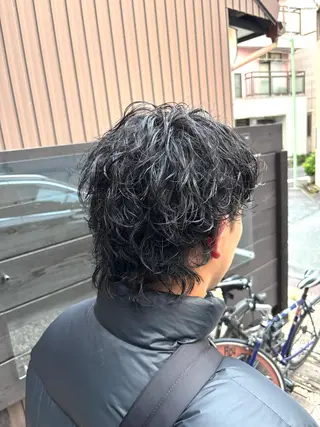 ミディアム パーマ メンズ RAIA💎ケア ブリーチ&パーマ💎のヘアスタイル