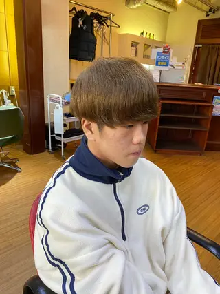 セミロング カラー パーマ メンズ メンズ特化 岸本 阪急六甲サロンドロイのヘアスタイル