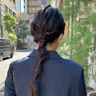 ロング ヘアアレンジ 顔周りカット/透明感 カラー/rioのヘアスタイル