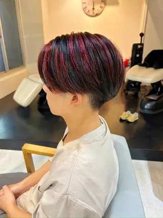 カラー メンズ 梶田 伸篤のヘアスタイル