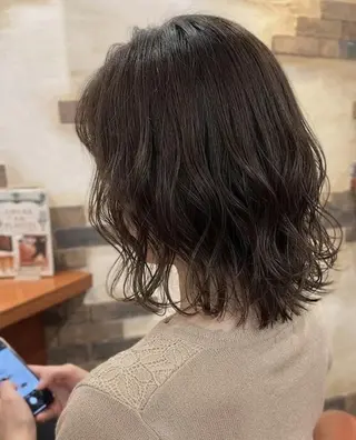 ミディアム パーマ flencia 丸 和博｜カットのヘアスタイル