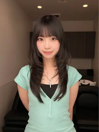 ロング レイヤーカット ショートYUKIのヘアスタイル