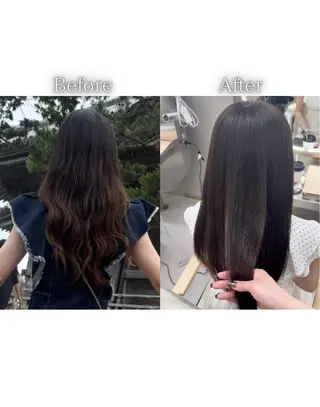 カラー レイヤー/縮毛矯正/ 艶カラー♡ゆうかのヘアスタイル