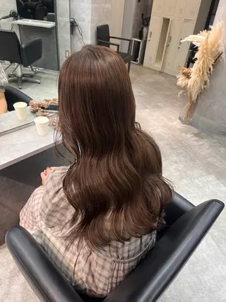 ロング カラー ヘアアレンジ 透明感ベージュ/ kotomiのヘアスタイル
