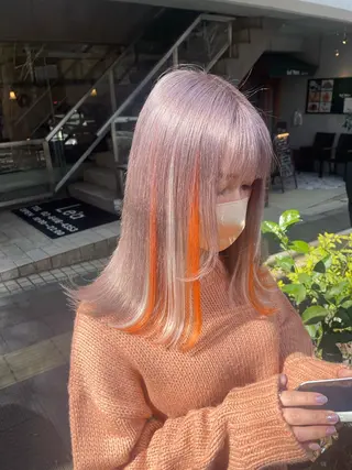 ミディアム カラー インナーエクステ渋谷 🦋KAJIのヘアスタイル