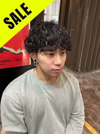 ショート パーマ HRK 1st.メンズサロンのヘアスタイル