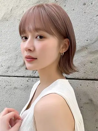 ショート ヘアアレンジ 🫧いお/透明感艶 カラー/縮毛矯正🫧のヘアスタイル