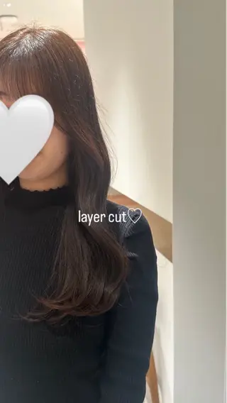 ロング 🍑韓国風レイヤー 🍑莉子のヘアスタイル