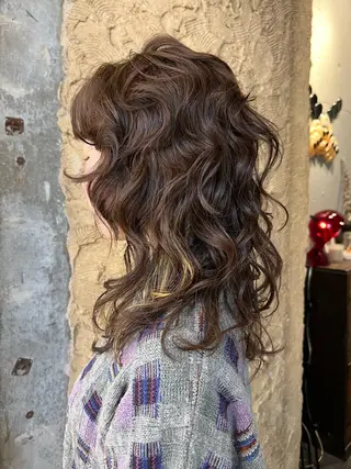 ロング カラー パーマ 圧倒的デザイン力 店長🎨RENAのヘアスタイル