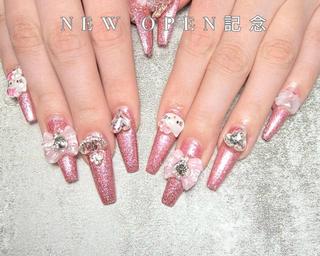 ネイル kazane長さだし フィルイン♡持ち込みのネイルデザイン