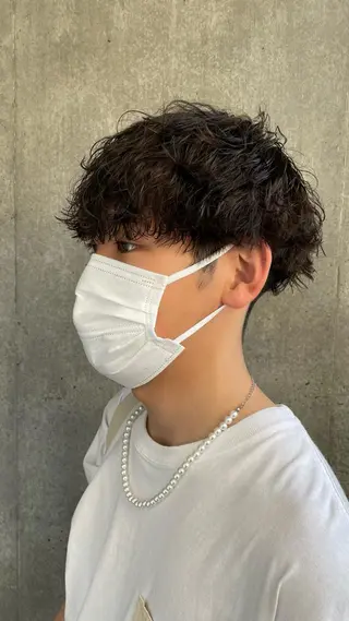パーマ メンズ もりたみかこ 美容師お休み中のヘアスタイル