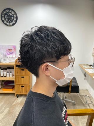 パーマ メンズ 阿部 智子のヘアスタイル