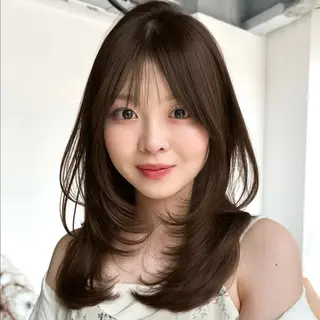セミロング 池袋センターパート 特化🔥YUUKIのヘアスタイル