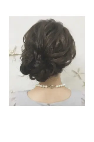 セミロング ヘアアレンジ ヘアセット/六本木/ Tomomiのヘアスタイル
