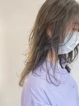 セミロング カラー 海外デザイン🇺🇸 石渡諒太のヘアスタイル
