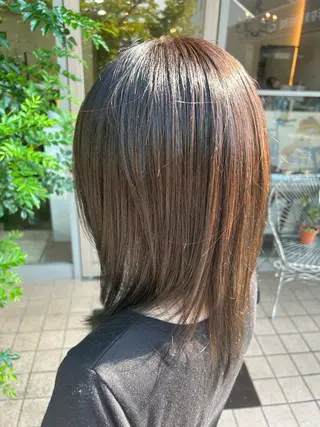 セミロング カラー 💛艶カラー髪質改善 💛MIYUのヘアスタイル