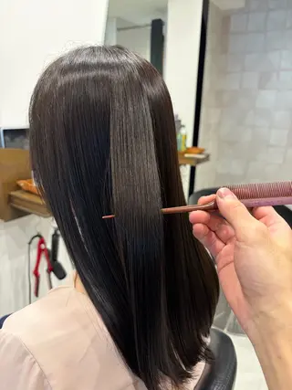 セミロング 銀座/髪質改善/ 艶カラー/岸田佳祐のヘアスタイル