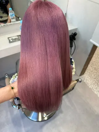 ロング カラー ピンクカラー美容師 新宿美容室🎀のヘアスタイル