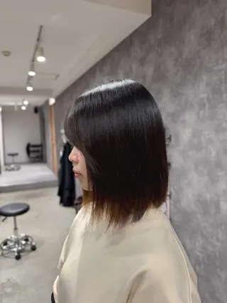 ミディアム ツヤツヤ縮毛矯正 /美髪カラー　小山のヘアスタイル