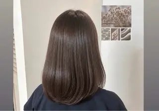 ミディアム カラー ヒナ/酸性ストレート /髪質改善のヘアスタイル
