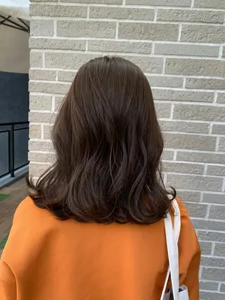ミディアム カラー ヘアアレンジ kei🤎ベージュ /透明感カラー/博多のヘアスタイル