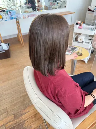 ミディアム カラー 山本 瑠華のヘアスタイル