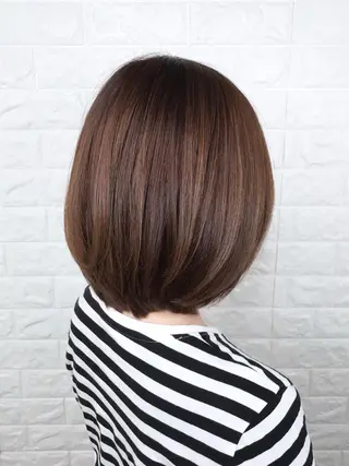 ミディアム カラー 髪質改善縮毛矯正 美容師✂️山崎竜二のヘアスタイル