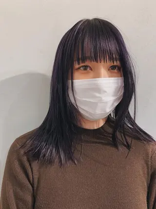 ロング カラー ヘアアレンジ ボブパーマコテ巻き風 パーマNo1深江秀平のヘアスタイル