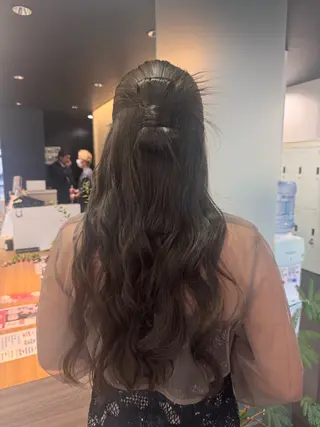ヘアアレンジ ブリーチなしベー ジュ/tuburaのヘアスタイル