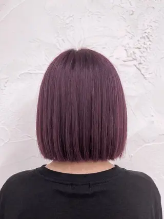 ショート カラー YUZUKI/艶カラ ー/丸みショートのヘアスタイル