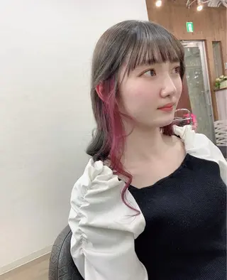 ロング カラー チバ ヒロトのヘアスタイル