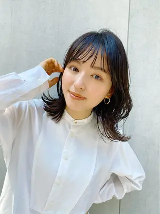 ミディアム カラー ミディアムヘア🌼 さきのヘアスタイル