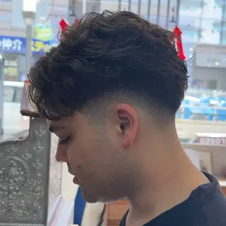 ショート パーマ メンズ メンズ専門🥸 フェード特化　涼太のヘアスタイル