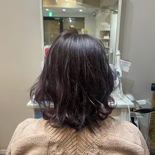 ミディアム カラー 植野 由也のヘアスタイル