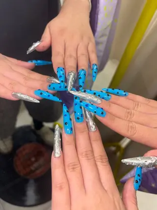 ネイル 33nail✴️栄 スミレ❇️Gel-xのネイルデザイン
