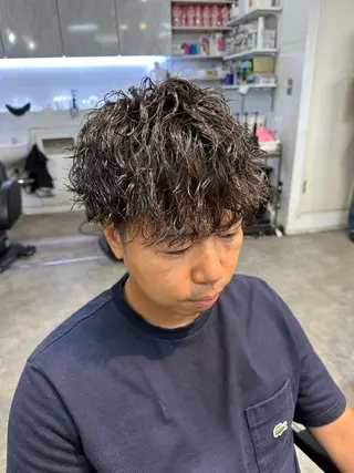 パーマ メンズ fifth/原宿/ カットモデル/カズのヘアスタイル