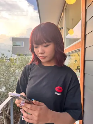 ロング カラー 吉水 果穂のヘアスタイル