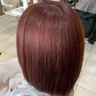 ミディアム カラー 縮毛矯正/ワンカラー モデル募集🫧田村のヘアスタイル