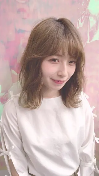 セミロング カラー 🍊新宿南口🍊 ERINAのヘアスタイル