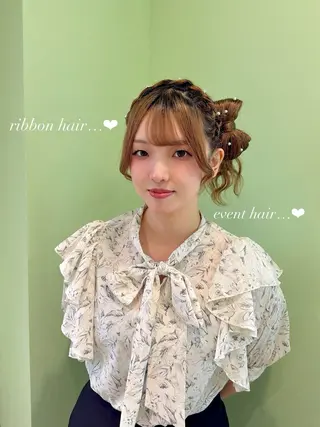 ヘアアレンジ エクステ/ストレート /暖色カラー/amiのヘアスタイル