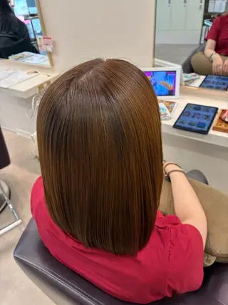 ミディアム アレンジ/縮毛矯正 FACE。ゆのんのヘアスタイル