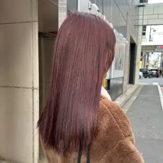 ロング カラー ヘアアレンジ sena/博多/ コテ巻き風パーマのヘアスタイル