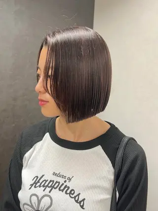 ミディアム ボブ／ストレート🎀 harukaのヘアスタイル