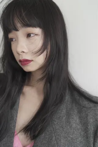 ロング 似合わせレイヤー ＆縮毛矯正のヘアスタイル