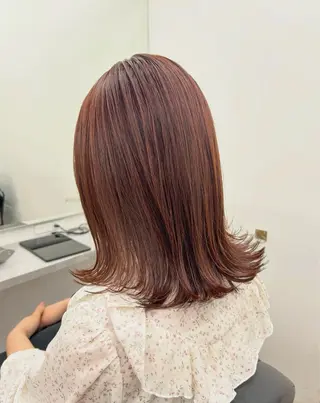ミディアム カラー ヘアアレンジ 梅木李奈🕊️ レイヤー/ハイトーンのヘアスタイル