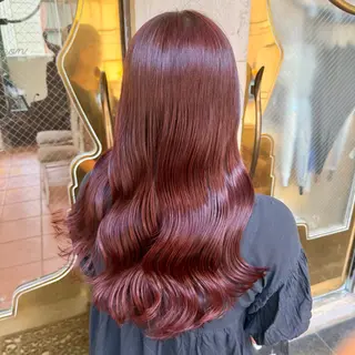 ロング カラー ブリーチなし✨艶髪 カラー𓃲YAGIのヘアスタイル
