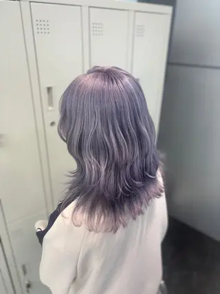 セミロング カラー ヘアアレンジ レイヤーカット/ ハイトーン/ みうのヘアスタイル
